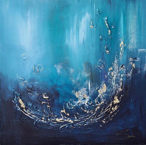 Blaues Erwachen by Sarah Kube, Painting for Sale on Select