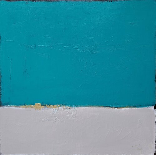 Turquoise Horizon by Sarah Kube, Painting for Sale on Select