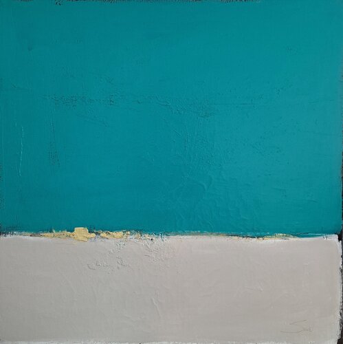 Turquoise Horizon by Sarah Kube, Painting for Sale on Select