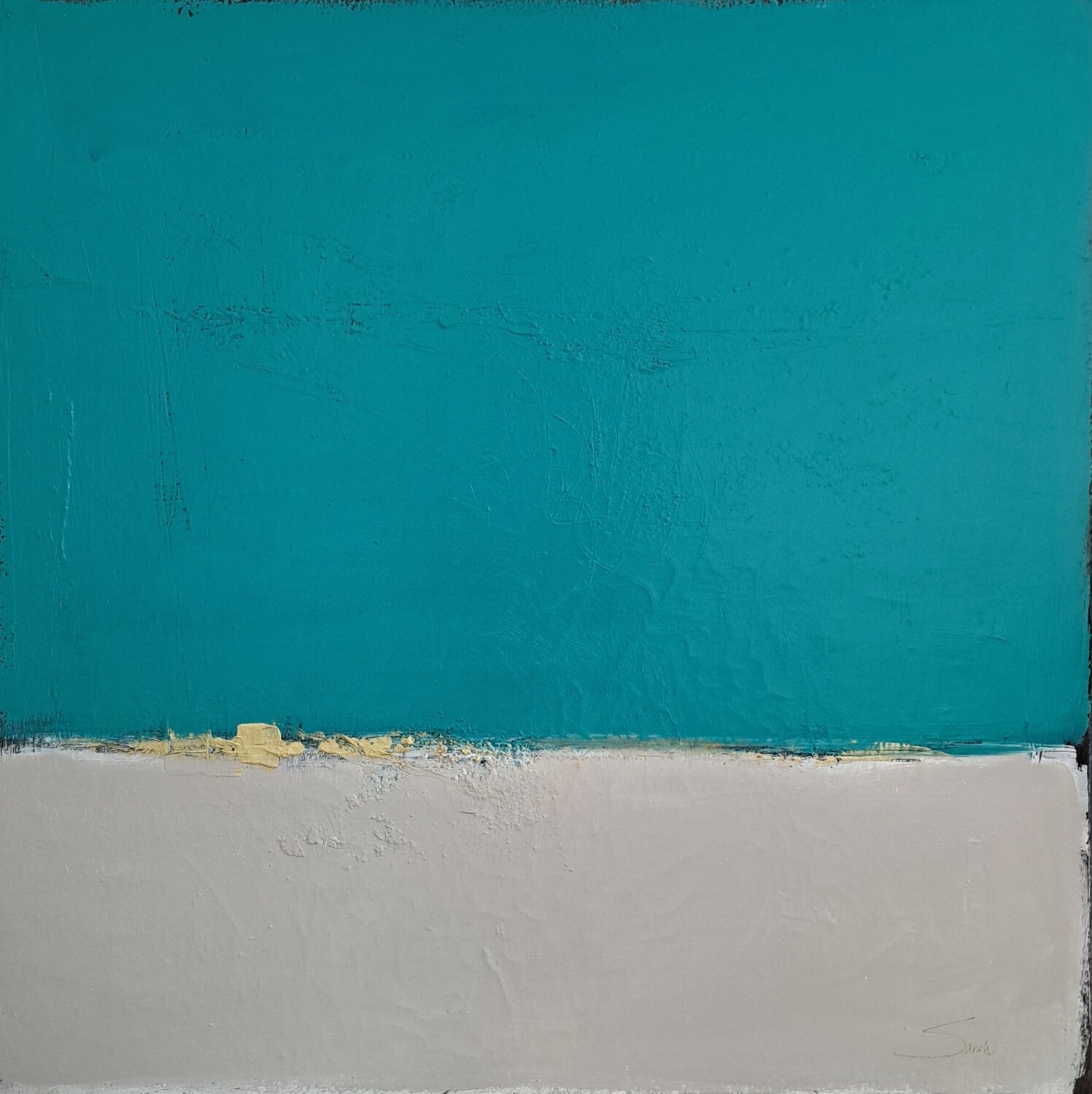 Turquoise Horizon Sarah Kube Original painting for sale