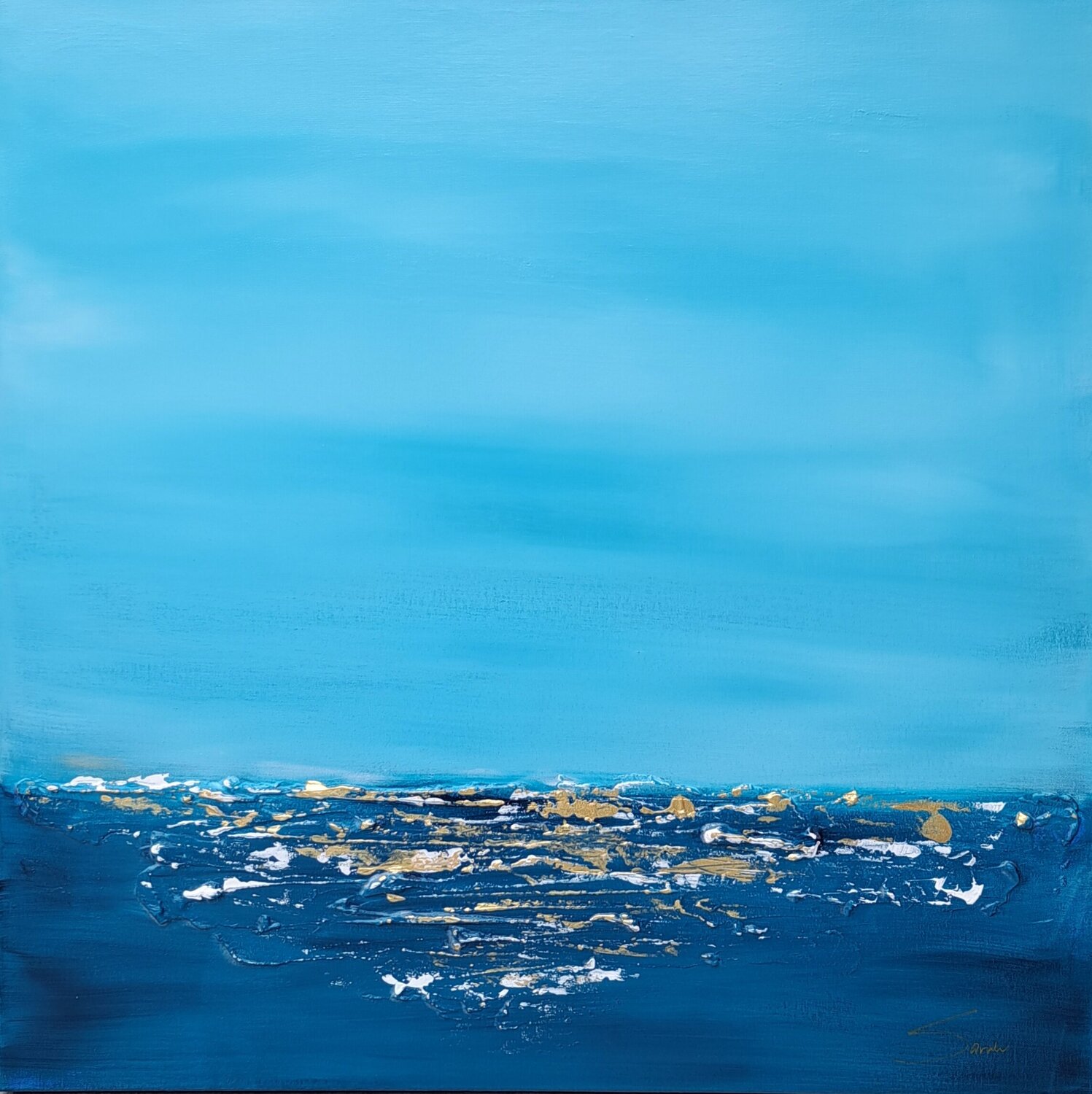 Between Water and Sky II Sarah Kube Original painting for sale