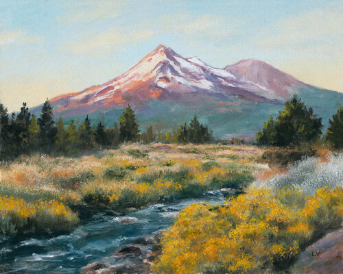 Mount Shasta in California by Lucía Verdejo, Painting for Sale on Select