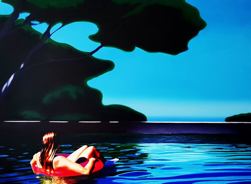 Le Jour le plus Chaud   (The Warmest Day) by Hugo Pondz, Painting for Sale on Select