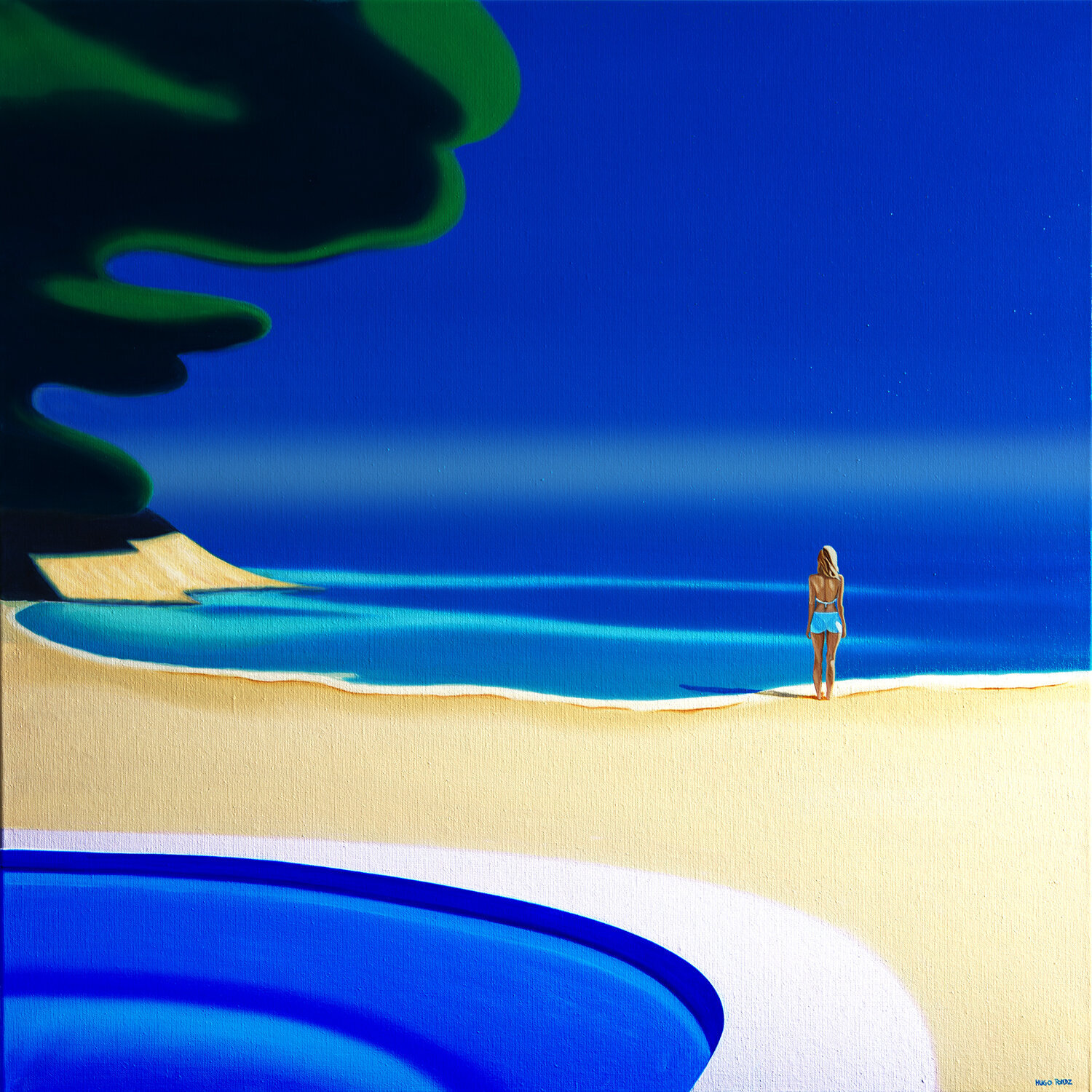 La Rencontre Hugo Pondz Original painting for sale