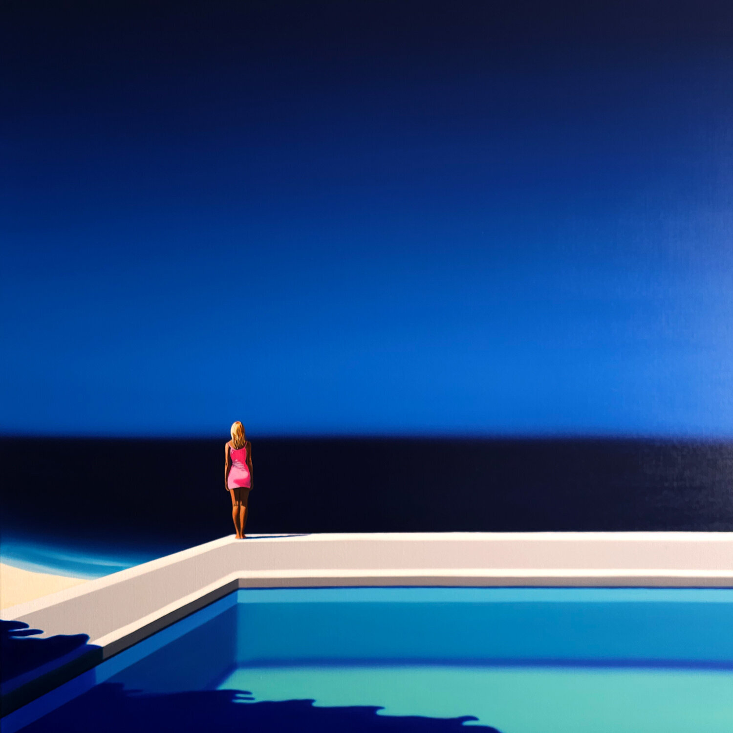 Mystère d'une Plage Hugo Pondz Original painting for sale
