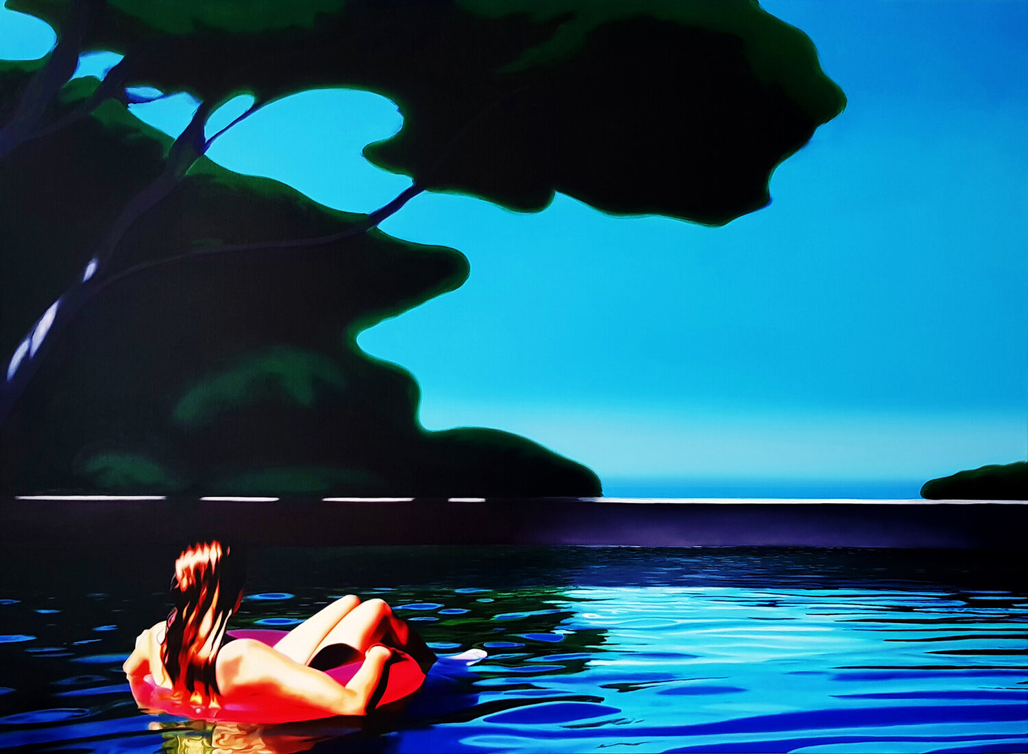 Le Jour le plus Chaud   (The Warmest Day) Hugo Pondz Original painting for sale