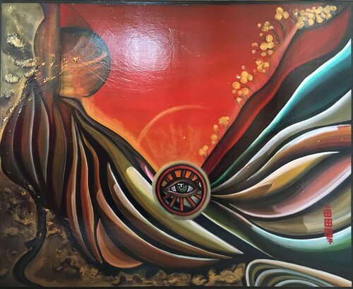 La roue by Séverine Gallois, Painting for Sale on Select