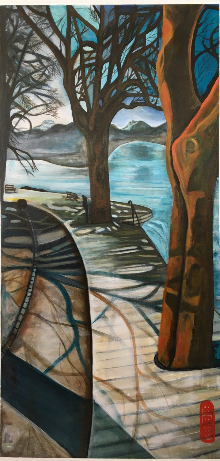 Le Lac, Annecy Séverine Gallois Original painting for sale
