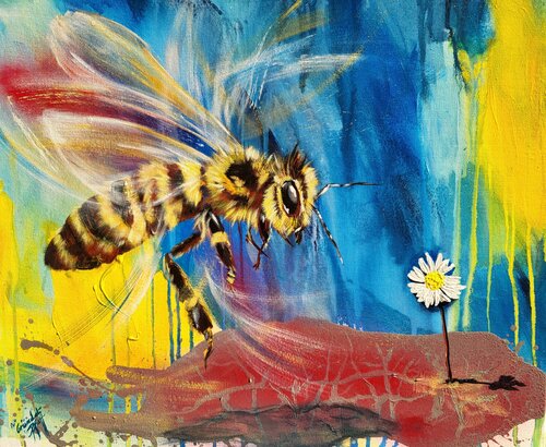 Bee Hope by Inge Gründel-Pfaff, Painting for Sale on Select