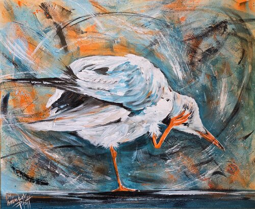 Möve by Inge Gründel-Pfaff, Painting for Sale on Select