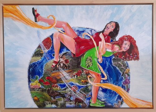 Freundschaft by Inge Gründel-Pfaff, Painting for Sale on Select