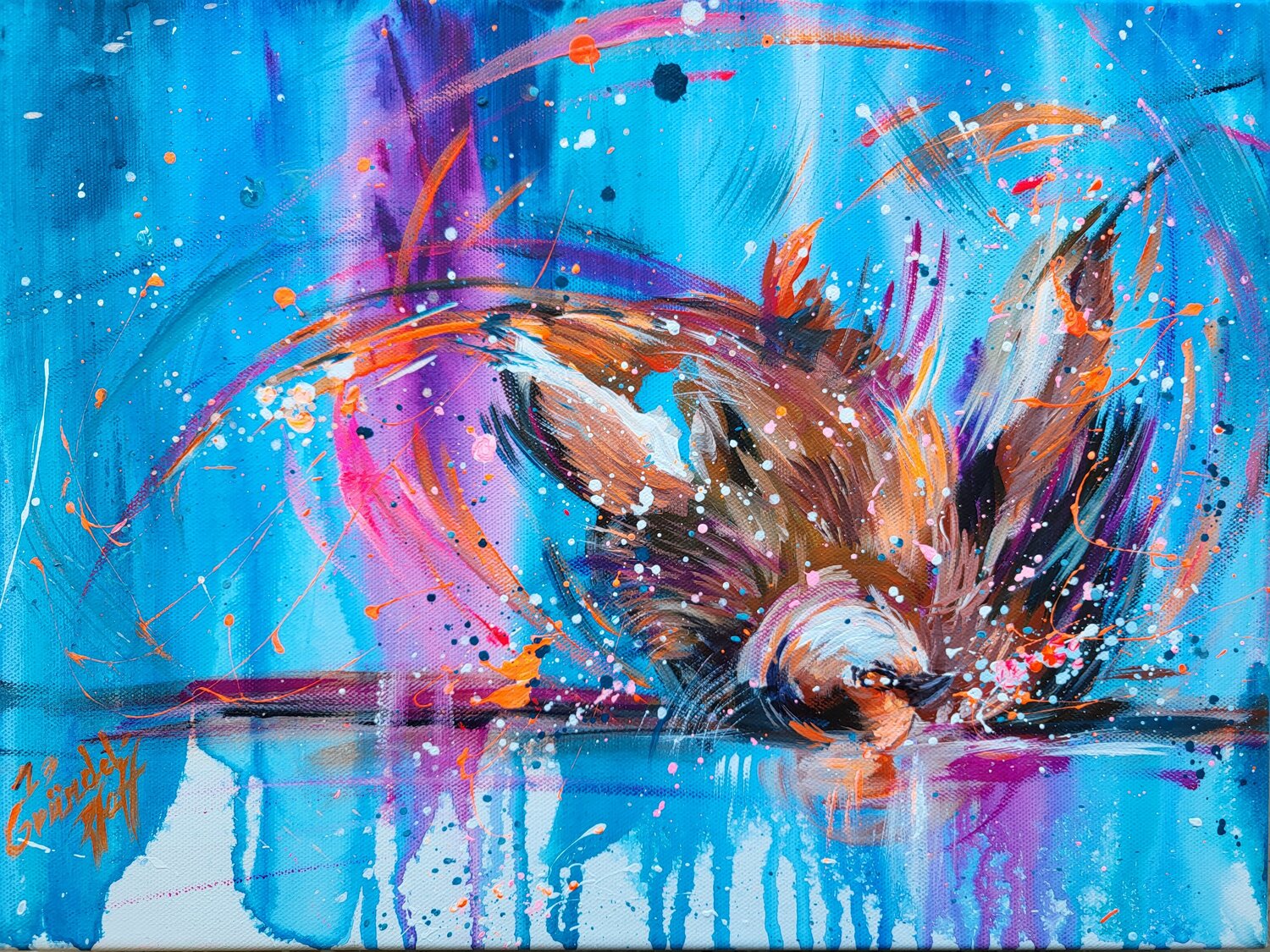Glücksgefühle Inge Gründel-Pfaff Original painting for sale