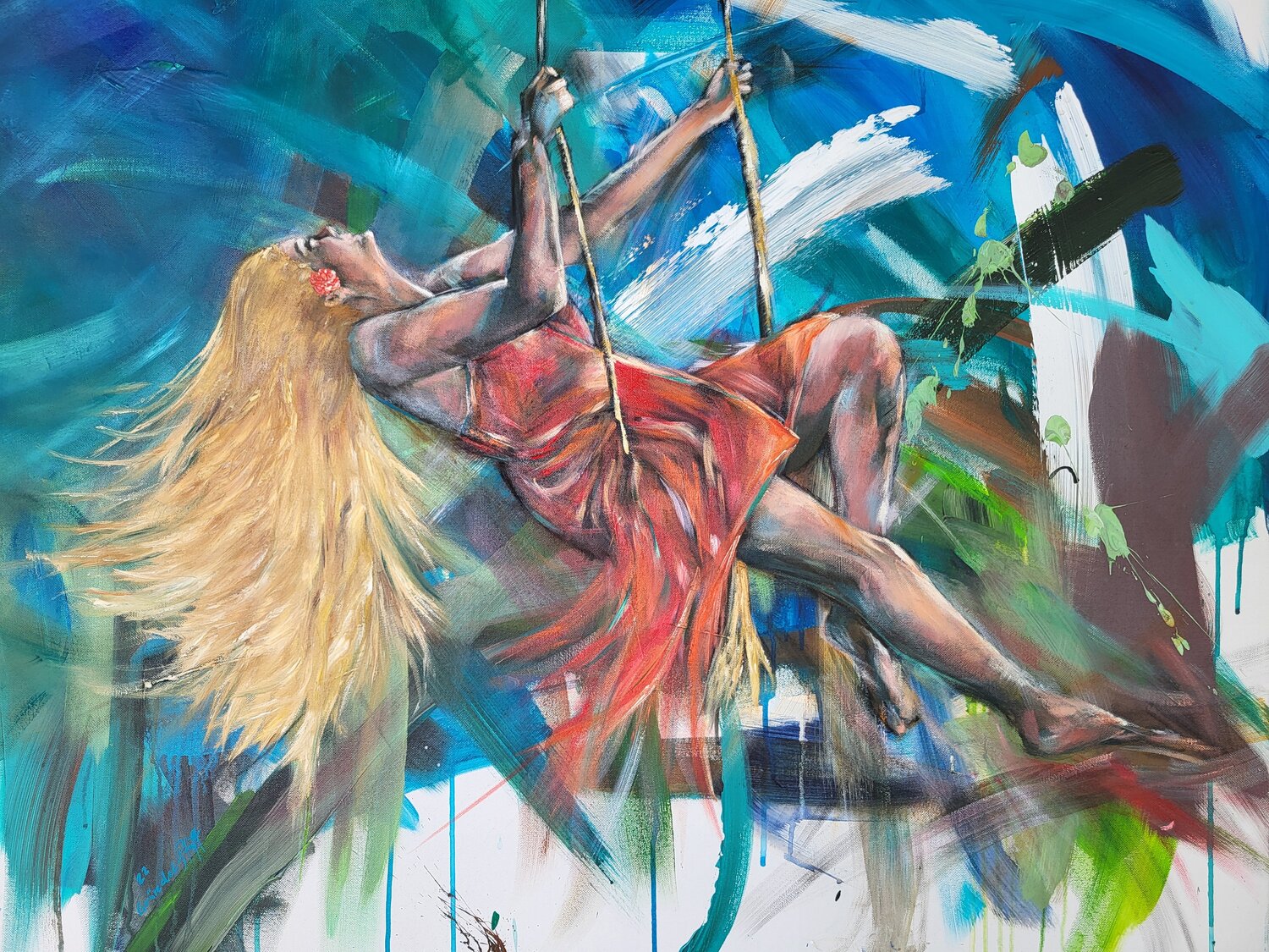 Freiheitsliebend Inge Gründel-Pfaff Original painting for sale