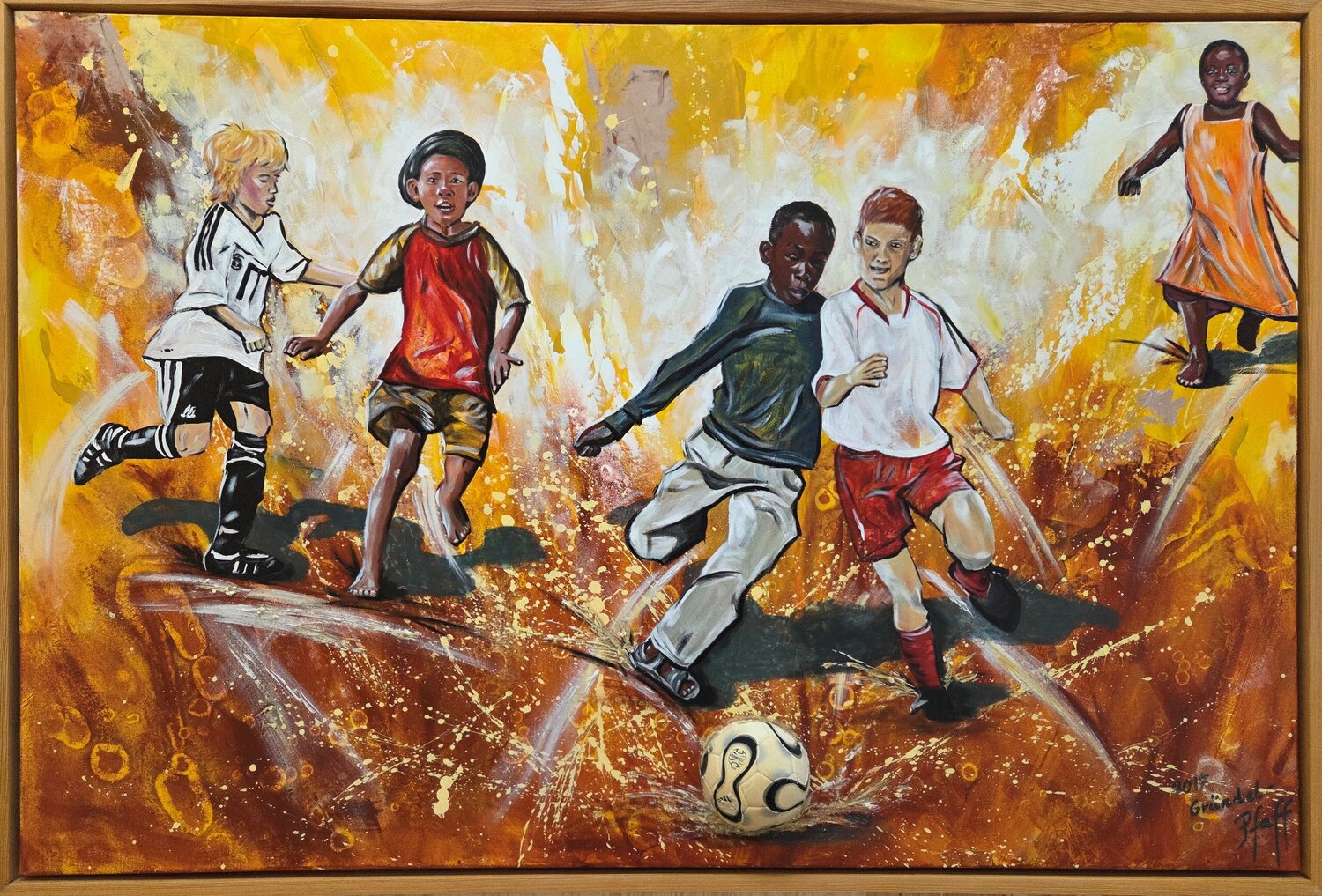 Sport verbindet Inge Gründel-Pfaff Original painting for sale