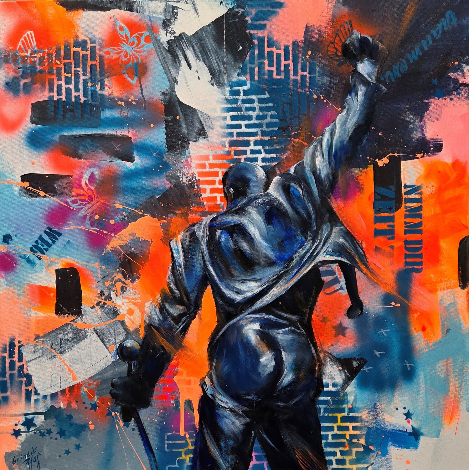 Freddie Mercury Inge Gründel-Pfaff Original painting for sale