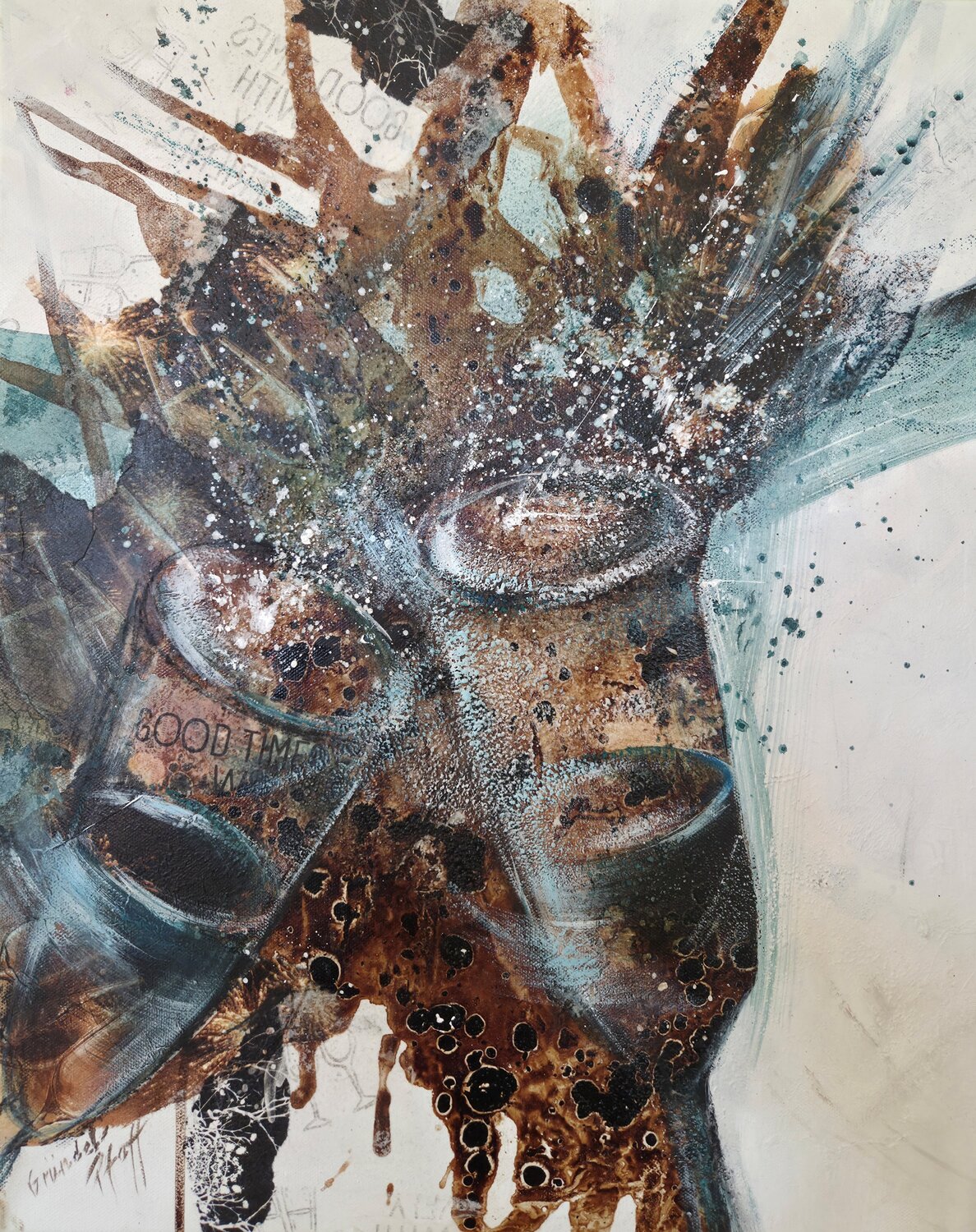 let´s party I Inge Gründel-Pfaff Original painting for sale
