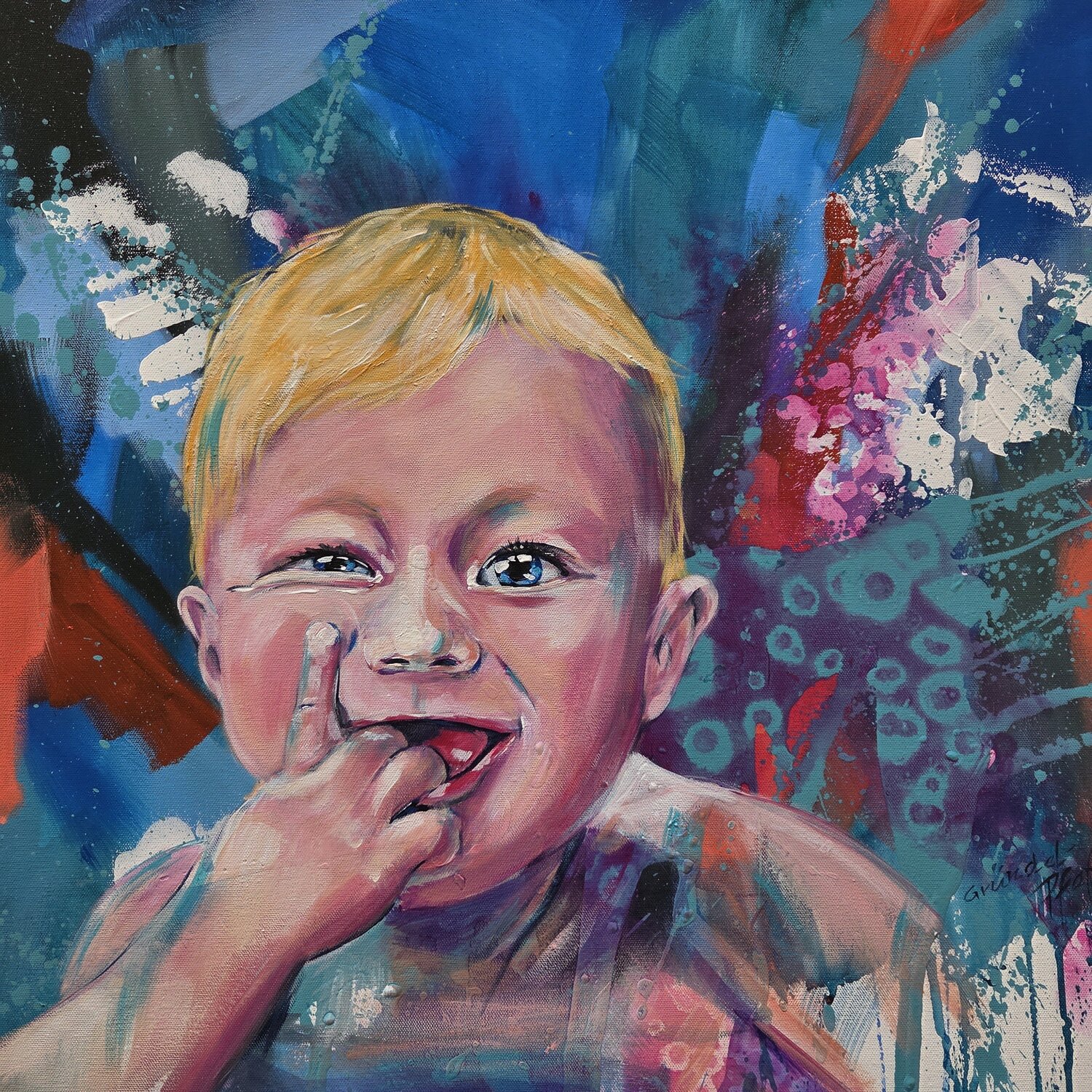 Lebenshungrig Inge Gründel-Pfaff Original painting for sale