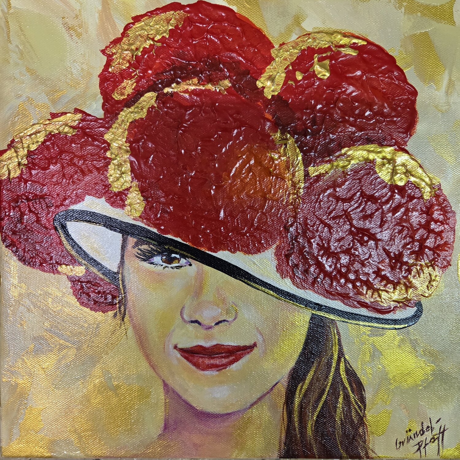 Schwarzwaldmädel "Tradition ist bezaubernd" Inge Gründel-Pfaff Original painting for sale