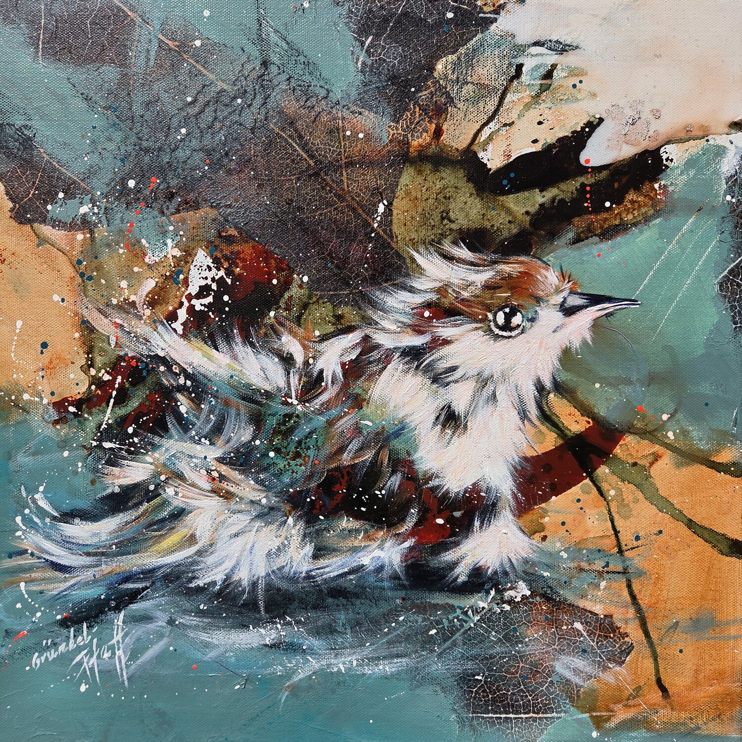 Badespaß Inge Gründel-Pfaff Original painting for sale