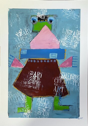 Lucky Frog by Doris Heinrichs, Painting for Sale on Select