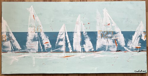Regatta auf Juist by Doris Heinrichs, Painting for Sale on Select