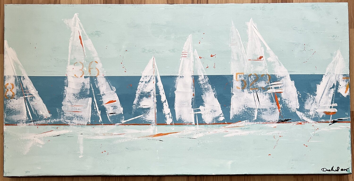 Regatta auf Juist Doris Heinrichs Original painting for sale