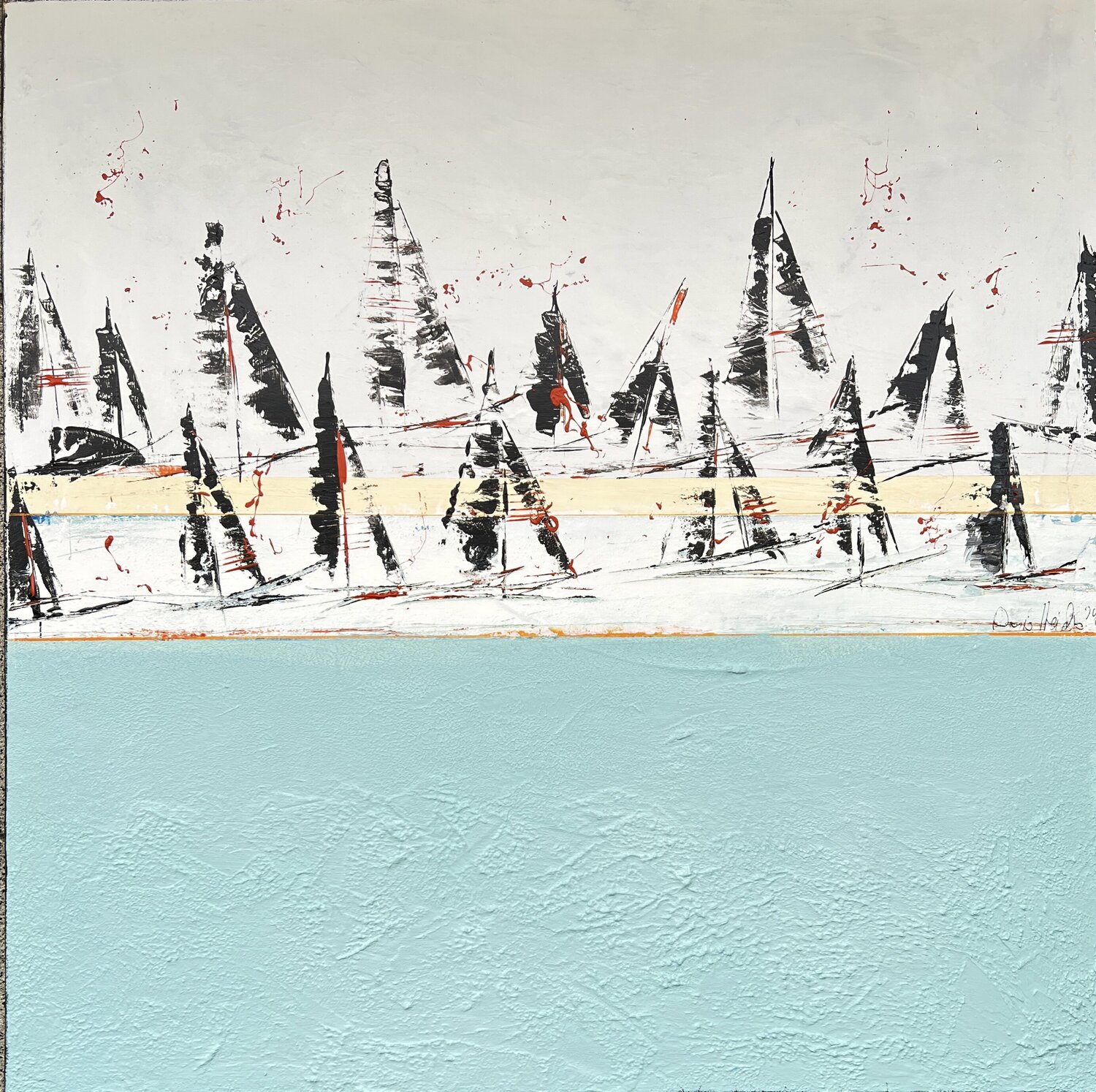 The big race Doris Heinrichs Original painting for sale