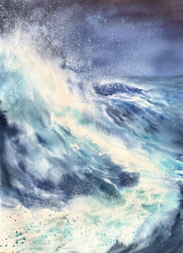 Silencio roto por la ola by Montse Gil, Painting for Sale on Select