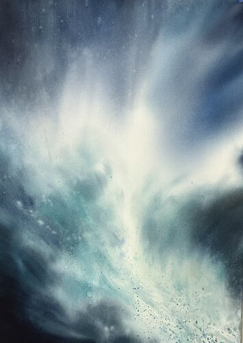 Energía azul by Montse Gil, Painting for Sale on Select