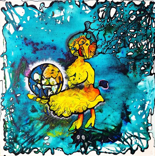 "Die Welt in unserer Hand" by Ingrid Reichenberger, Painting for Sale on Select