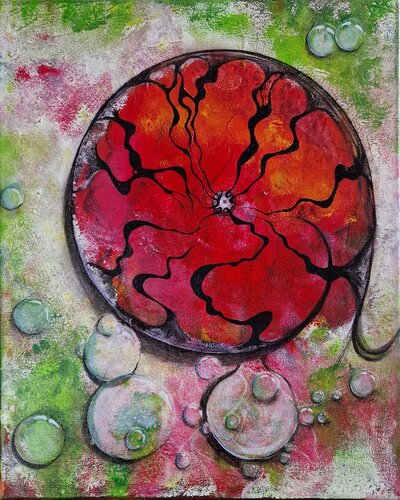 "Von innen zerschellt am Außen" by Ingrid Reichenberger, Painting for Sale on Select