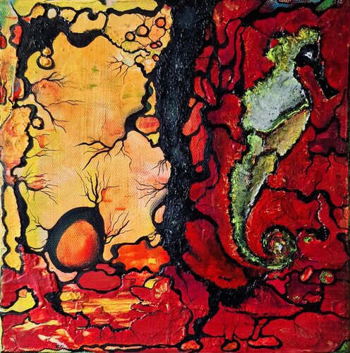 „Tiefenbote" by Ingrid Reichenberger, Painting for Sale on Select