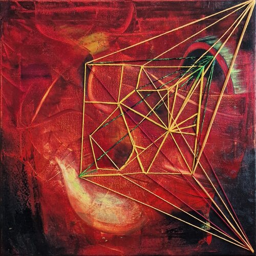 "Fäden aus Zukunft" by Ingrid Reichenberger, Painting for Sale on Select