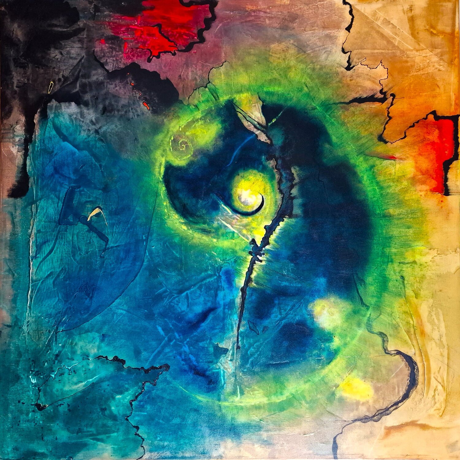 "Chaos, das uns trägt“ Ingrid Reichenberger Original painting for sale