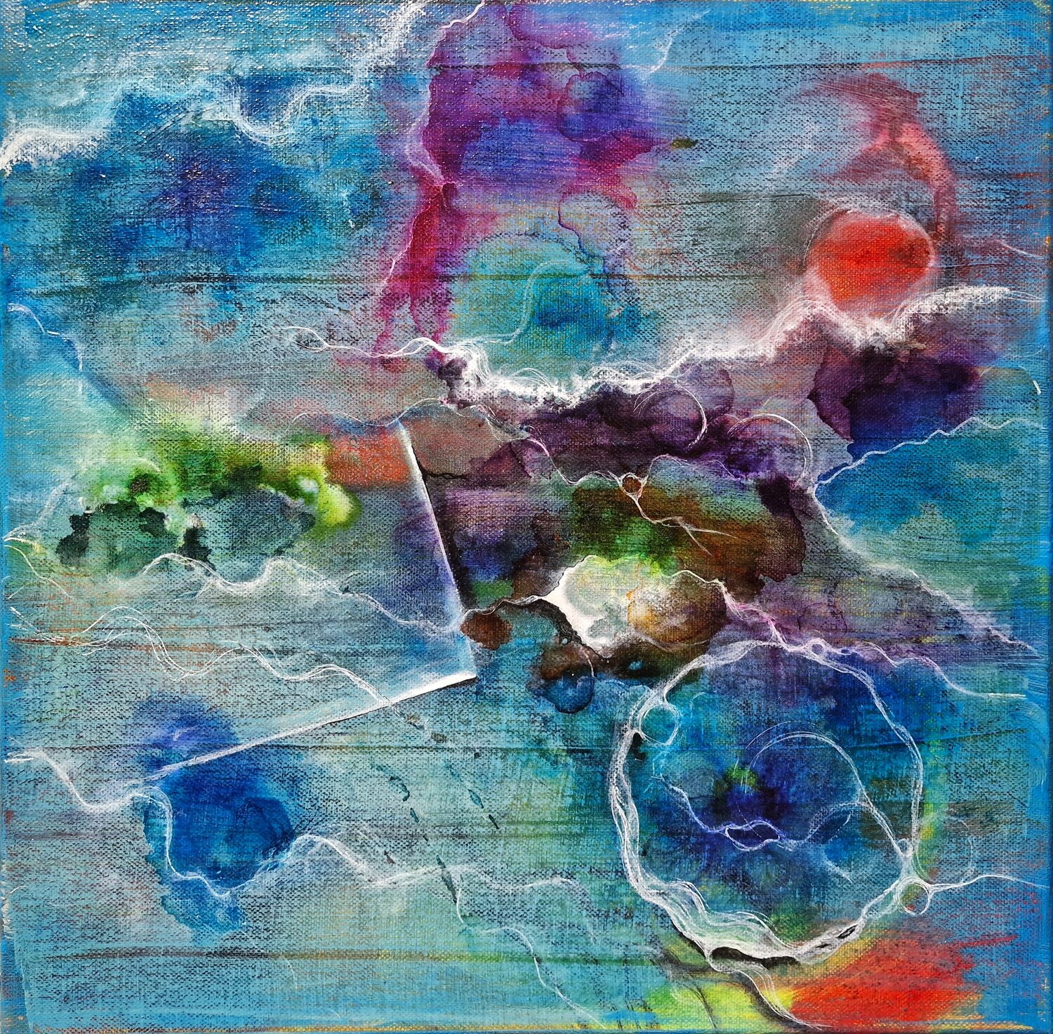 "Variation in Blau Nr. 2" Ingrid Reichenberger Original painting for sale