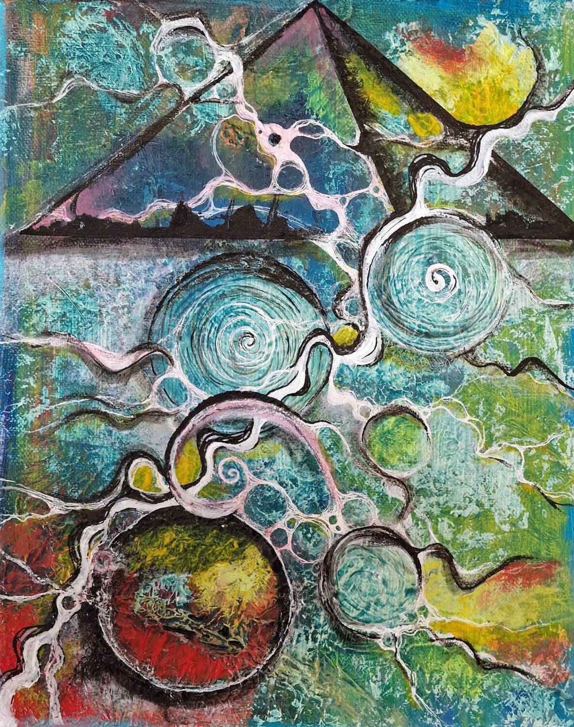 „Die Karte unter der Haut“ Ingrid Reichenberger Original painting for sale