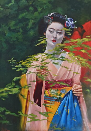 The magical world of geisha 2 by Jane Lantsman, Painting for Sale on Select