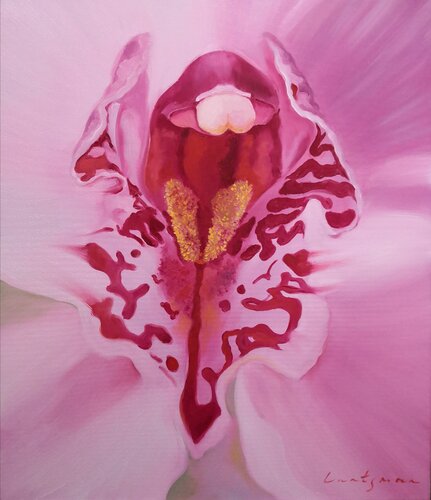 Orchid - a flower of femininity and passion by Jane Lantsman, Painting for Sale on Select
