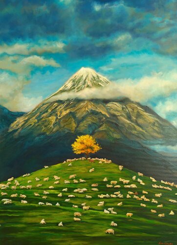 Taranaki by Jane Lantsman, Painting for Sale on Select