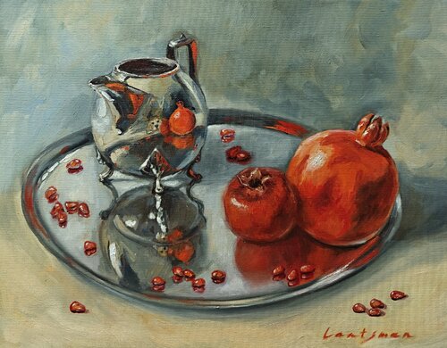 Reflections and a curious nose by Jane Lantsman, Painting for Sale on Select