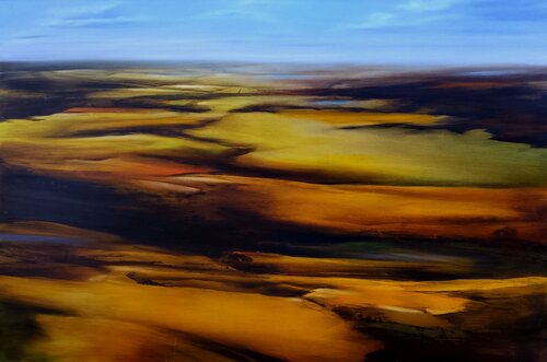 Seelenlandschaft, im Flug by Herwig Port, Painting for Sale on Select