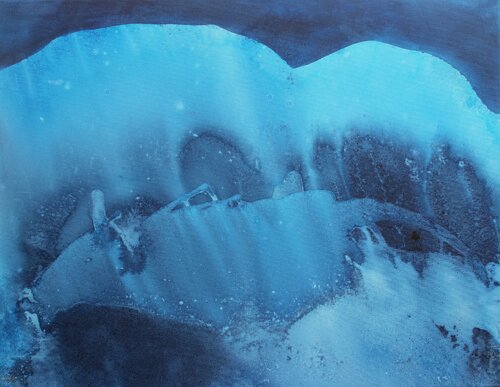 Frozen blue by Herwig Port, Painting for Sale on Select