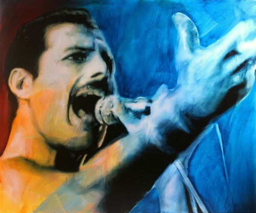 Freddie Mercury by Herwig Port, Painting for Sale on Select