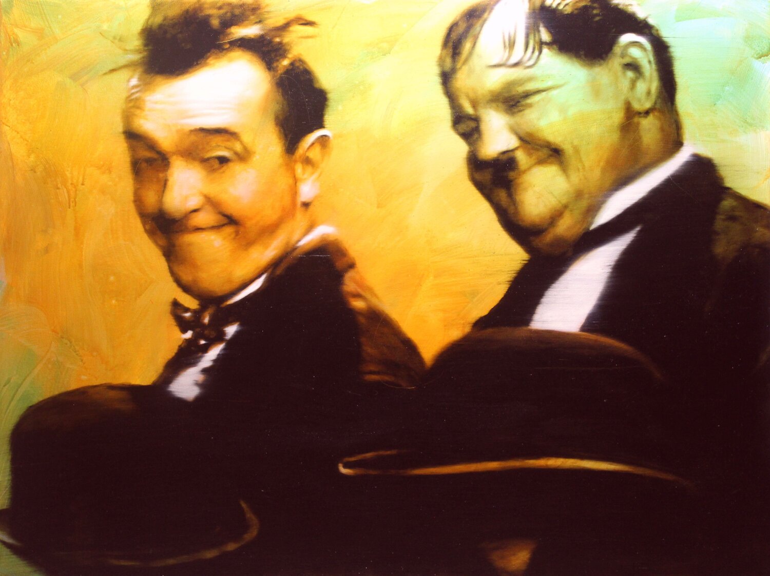 Laurel und Hardy Herwig Port Original painting for sale