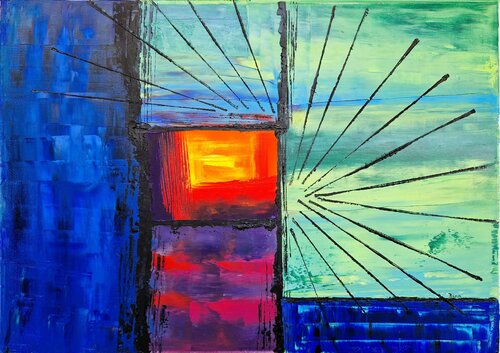 Himmel by Bina Sommer, Painting for Sale on Select