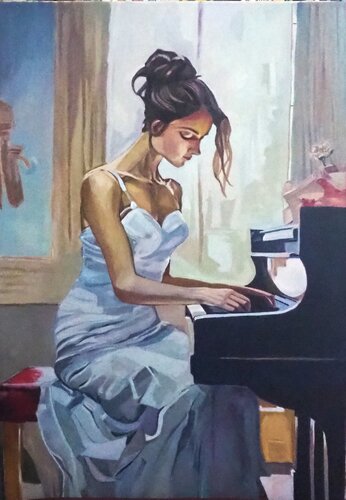 Il Maestro è nell'Anima by Luigi Abbiati, Painting for Sale on Select