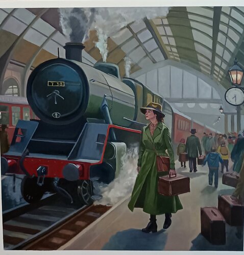 Alla Stazione by Luigi Abbiati, Painting for Sale on Select