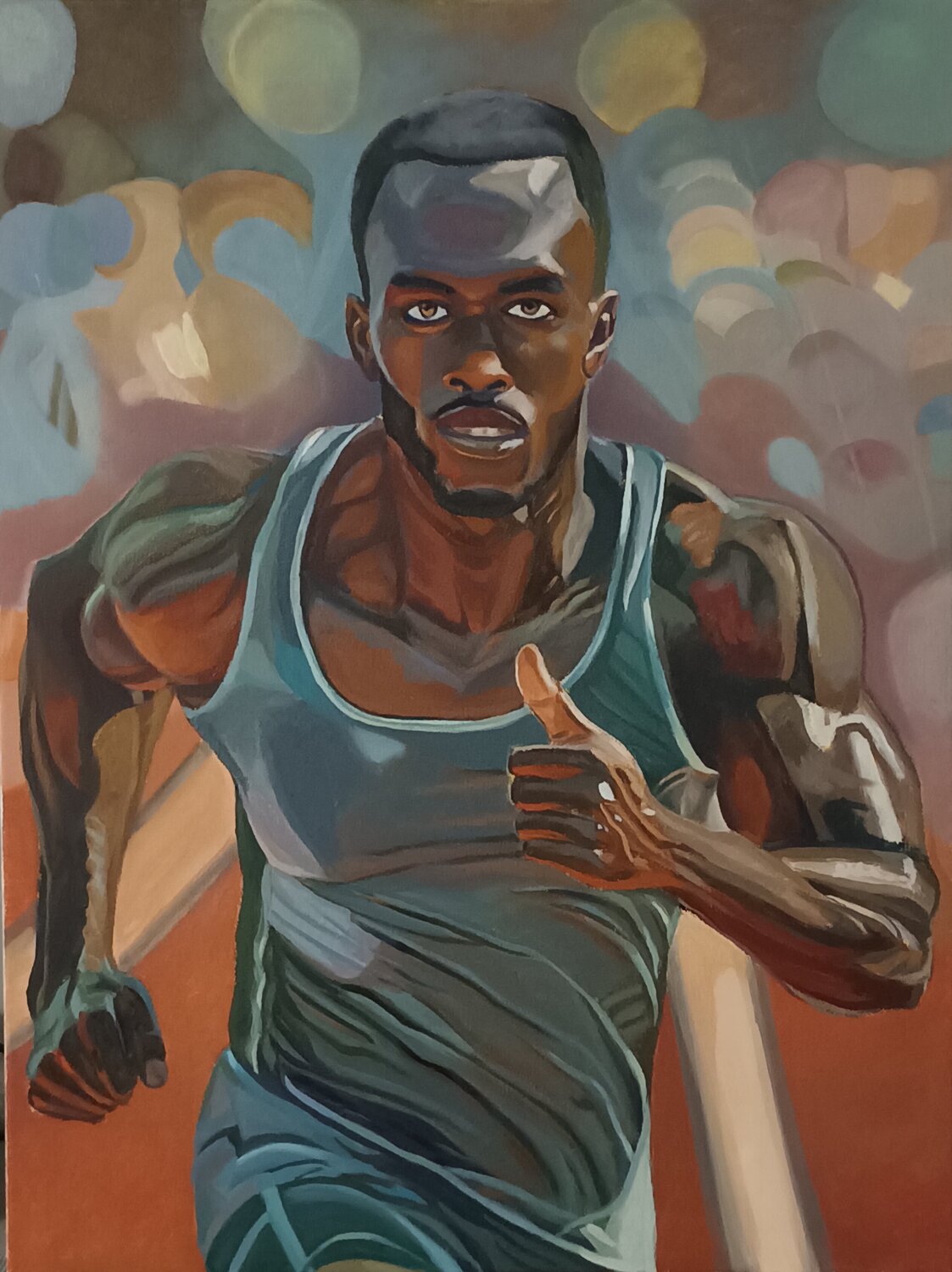 L'Agonista Luigi Abbiati Original painting for sale