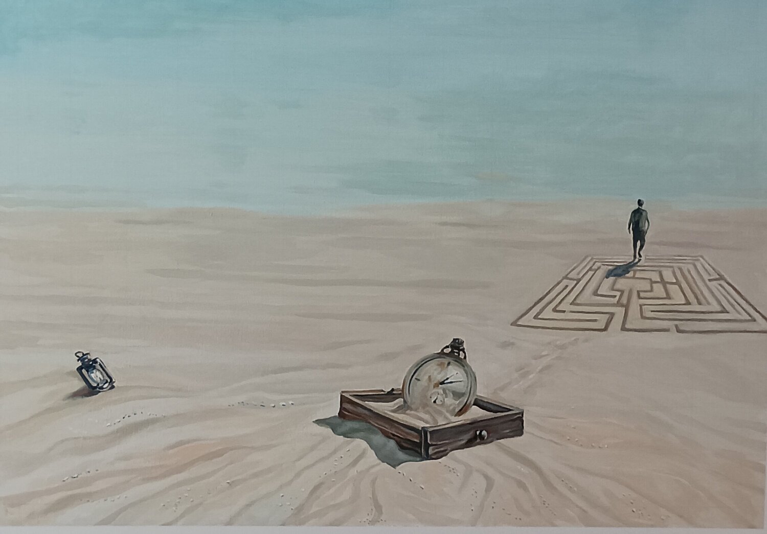 Il Labirinto di Sabbia Luigi Abbiati Original painting for sale