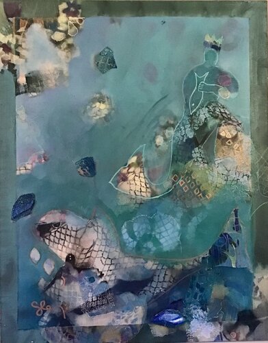 Dans les eaux magiques de Kithira by Sarah Lanyi, Painting for Sale on Select